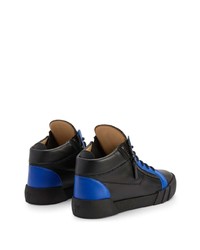 schwarze hohe Sneakers aus Leder von Giuseppe Zanotti