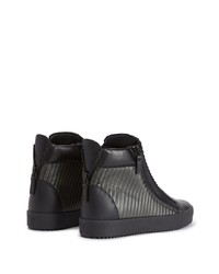 schwarze hohe Sneakers aus Leder von Giuseppe Zanotti