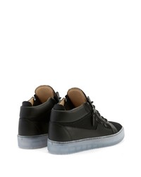 schwarze hohe Sneakers aus Leder von Giuseppe Zanotti