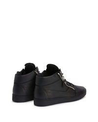 schwarze hohe Sneakers aus Leder von Giuseppe Zanotti