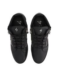 schwarze hohe Sneakers aus Leder von Giuseppe Zanotti