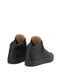 schwarze hohe Sneakers aus Leder von Giuseppe Zanotti