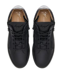 schwarze hohe Sneakers aus Leder von Giuseppe Zanotti