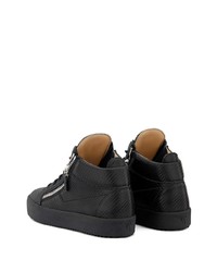 schwarze hohe Sneakers aus Leder von Giuseppe Zanotti