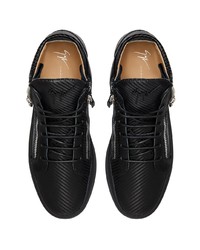 schwarze hohe Sneakers aus Leder von Giuseppe Zanotti