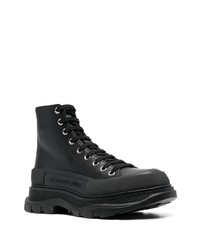 schwarze hohe Sneakers aus Leder von Alexander McQueen