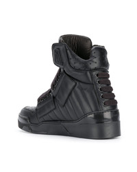 schwarze hohe Sneakers aus Leder von Les Hommes