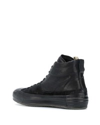 schwarze hohe Sneakers aus Leder von Officine Creative