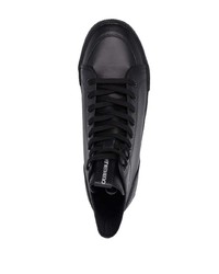 schwarze hohe Sneakers aus Leder von Calvin Klein