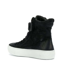 schwarze hohe Sneakers aus Leder von The Last Conspiracy