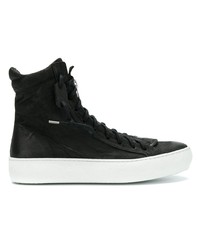 schwarze hohe Sneakers aus Leder von The Last Conspiracy