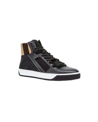 schwarze hohe Sneakers aus Leder von Fendi