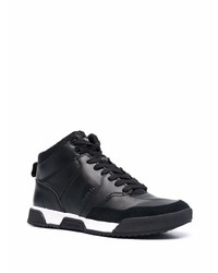 schwarze hohe Sneakers aus Leder von Calvin Klein