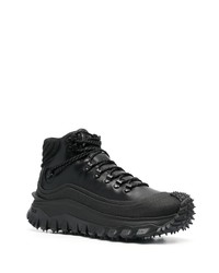 schwarze hohe Sneakers aus Leder von Moncler