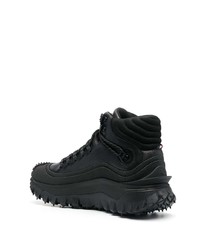 schwarze hohe Sneakers aus Leder von Moncler