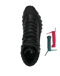 schwarze hohe Sneakers aus Leder von Moncler