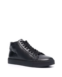 schwarze hohe Sneakers aus Leder von Calvin Klein