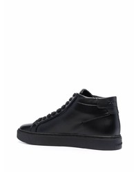 schwarze hohe Sneakers aus Leder von Calvin Klein