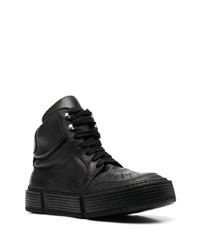 schwarze hohe Sneakers aus Leder von Guidi