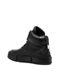 schwarze hohe Sneakers aus Leder von Guidi