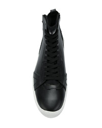 schwarze hohe Sneakers aus Leder von Just Cavalli