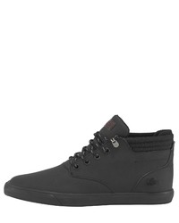 schwarze hohe Sneakers aus Leder von Lacoste