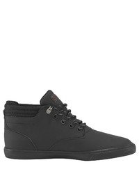 schwarze hohe Sneakers aus Leder von Lacoste