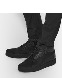 schwarze hohe Sneakers aus Leder von Giuseppe Zanotti