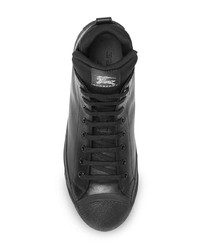 schwarze hohe Sneakers aus Leder von Burberry