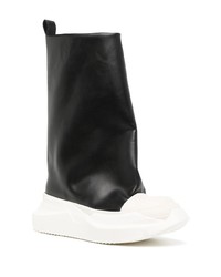 schwarze hohe Sneakers aus Leder von Rick Owens DRKSHDW