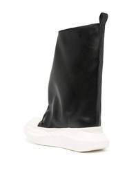 schwarze hohe Sneakers aus Leder von Rick Owens DRKSHDW