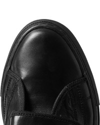 schwarze hohe Sneakers aus Leder von Raf Simons