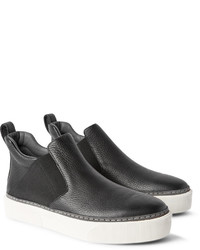 schwarze hohe Sneakers aus Leder von Lanvin