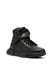 schwarze hohe Sneakers aus Leder von Moncler