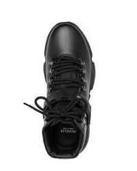 schwarze hohe Sneakers aus Leder von Moncler