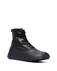 schwarze hohe Sneakers aus Leder von Ambush