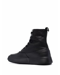 schwarze hohe Sneakers aus Leder von Ambush