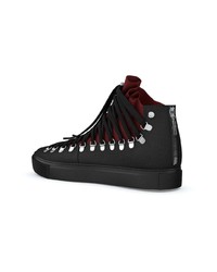 schwarze hohe Sneakers aus Leder von Swear