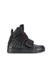 schwarze hohe Sneakers aus Leder von Les Hommes
