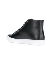 schwarze hohe Sneakers aus Leder von Versus