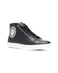 schwarze hohe Sneakers aus Leder von Versus