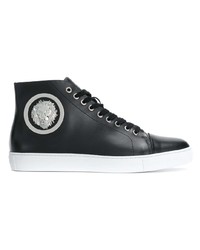 schwarze hohe Sneakers aus Leder von Versus