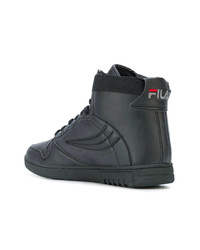 schwarze hohe Sneakers aus Leder von Fila