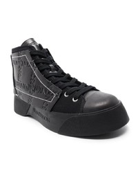 schwarze hohe Sneakers aus Leder von JW Anderson