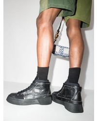 schwarze hohe Sneakers aus Leder von JW Anderson