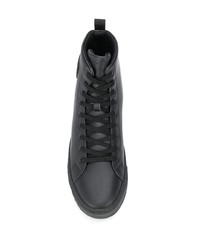 schwarze hohe Sneakers aus Leder von VERSACE JEANS COUTURE