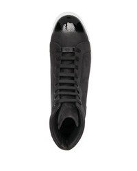 schwarze hohe Sneakers aus Leder von Philipp Plein