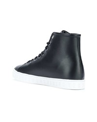 schwarze hohe Sneakers aus Leder von Versus