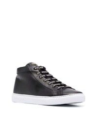 schwarze hohe Sneakers aus Leder von Hide&Jack