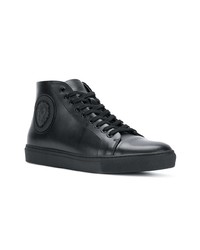 schwarze hohe Sneakers aus Leder von Versus